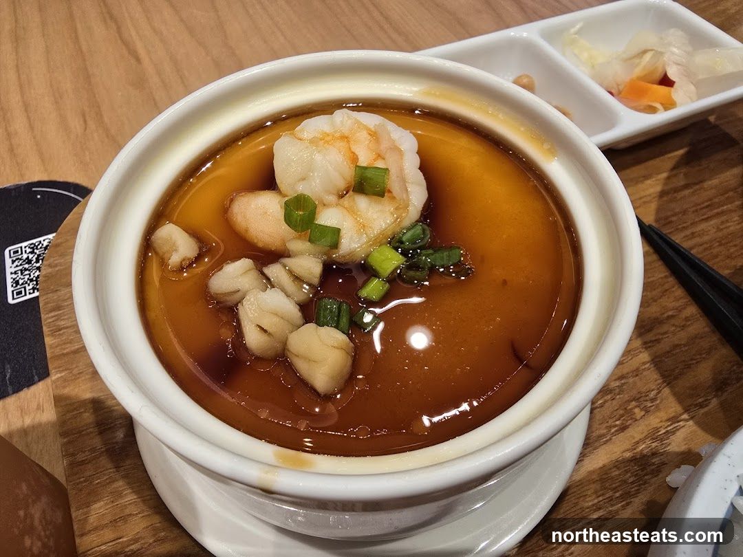 Steamed Egg Custard with Seafood