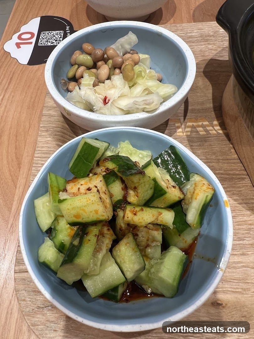 Two bowls of appetizers
