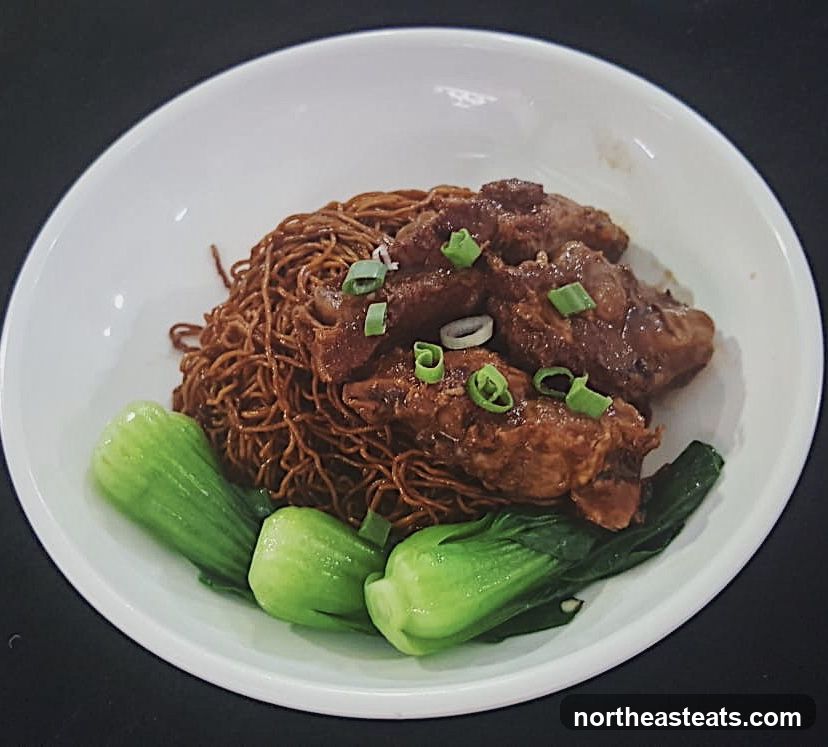 Noodles with Meat and Greens
