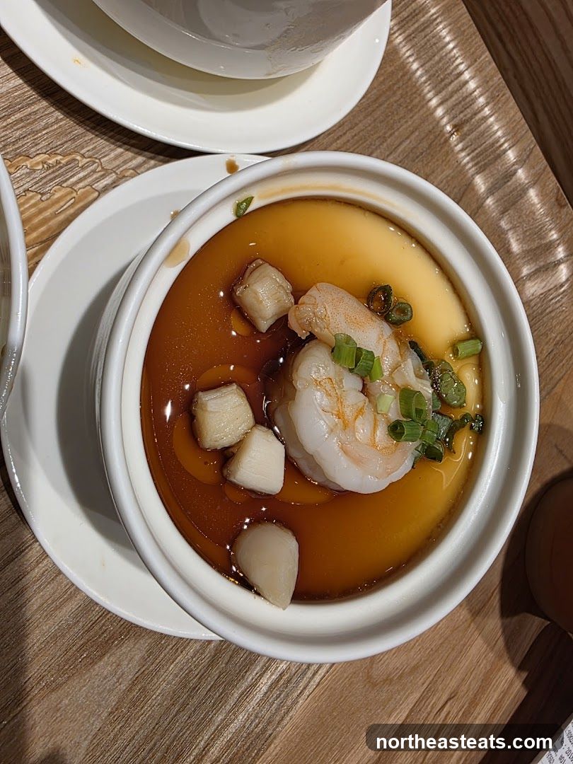Steamed Egg Custard with Shrimp and Scallops