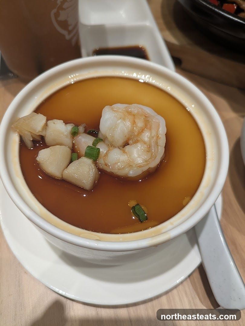 Steamed Egg Custard with Seafood