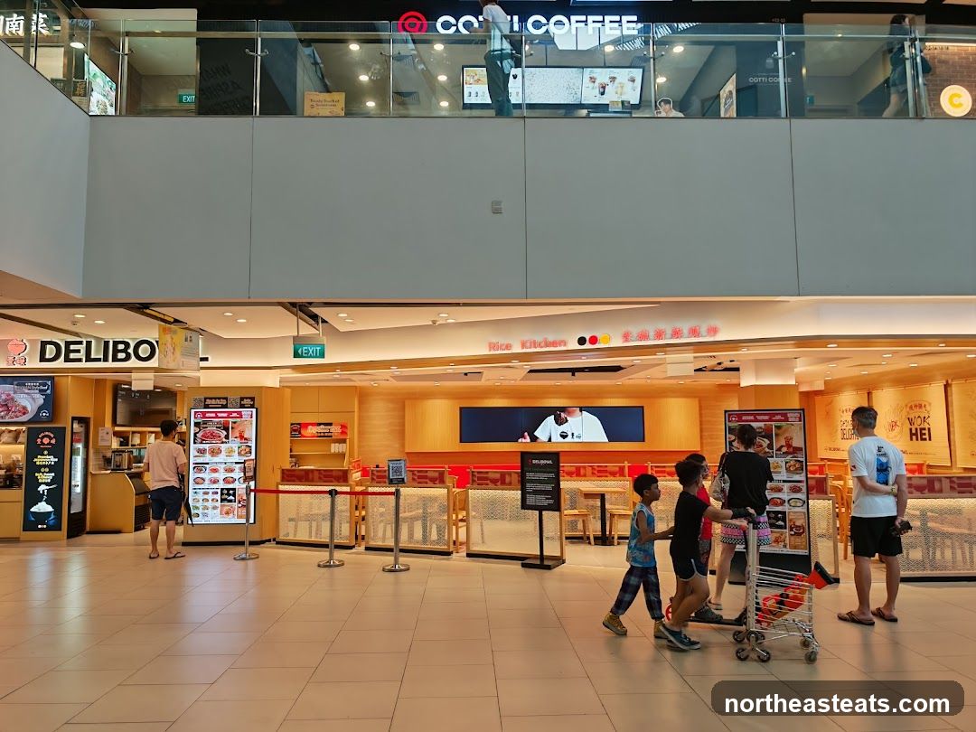 Food court with various eateries