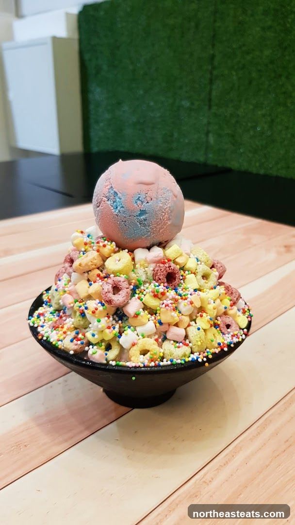 Dessert with Ice Cream and Cereal