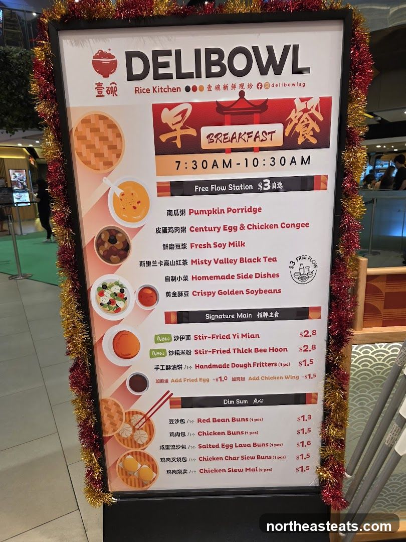 DELIBOWL Rice Kitchen Breakfast Menu