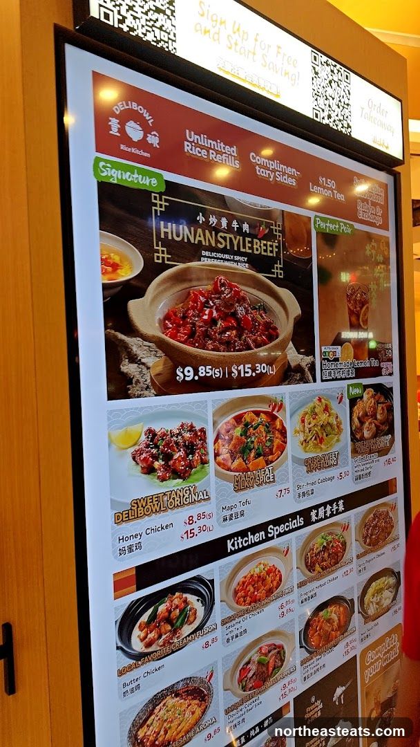 DELIBOWL Rice Kitchen Menu