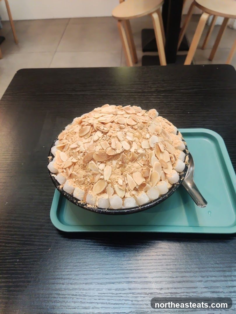 Dessert with Almonds and Mochi