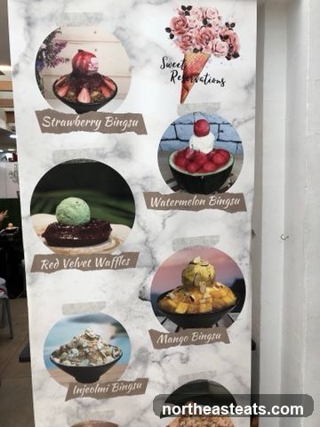 Sweet Reservations Menu