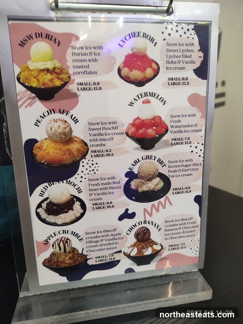Dessert Menu