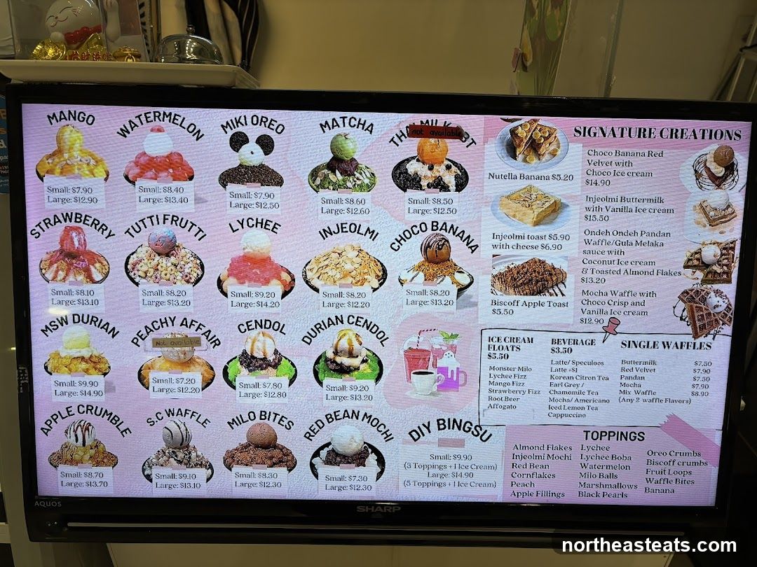 Dessert Menu