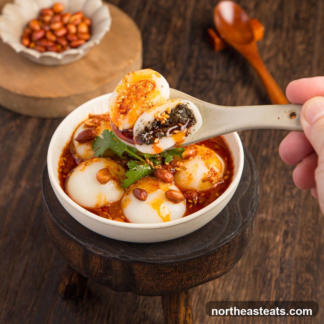 Spicy Tangyuan with Peanuts