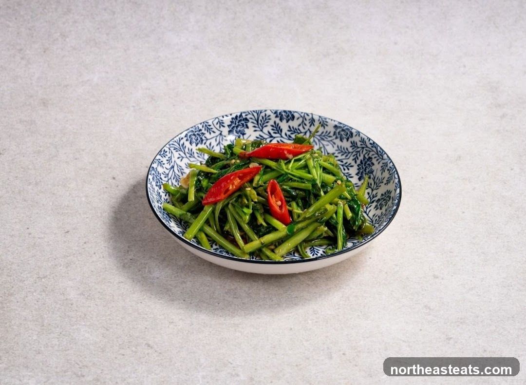 Stir-fried Water Spinach with Chili