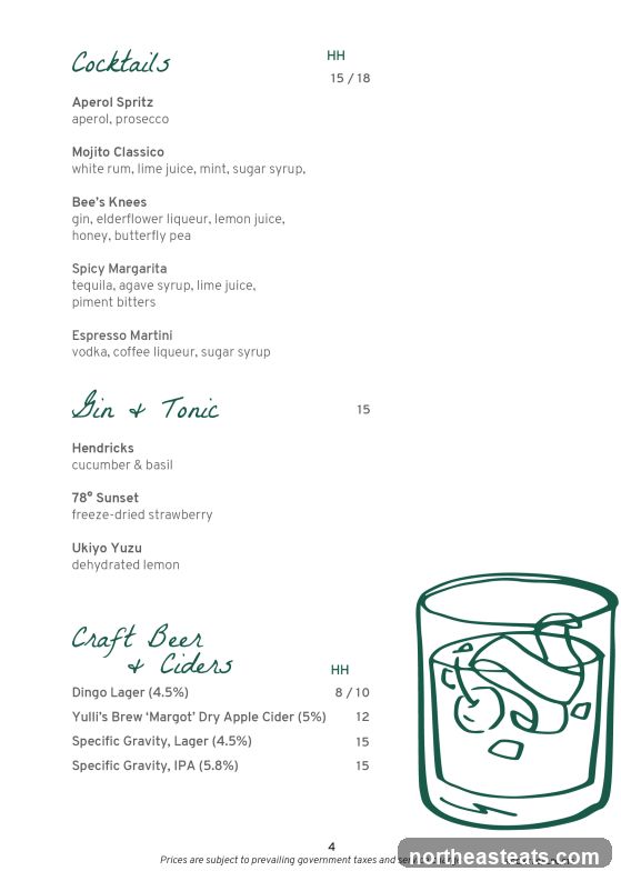 Cocktails, Gin & Tonic, Craft Beer & Ciders