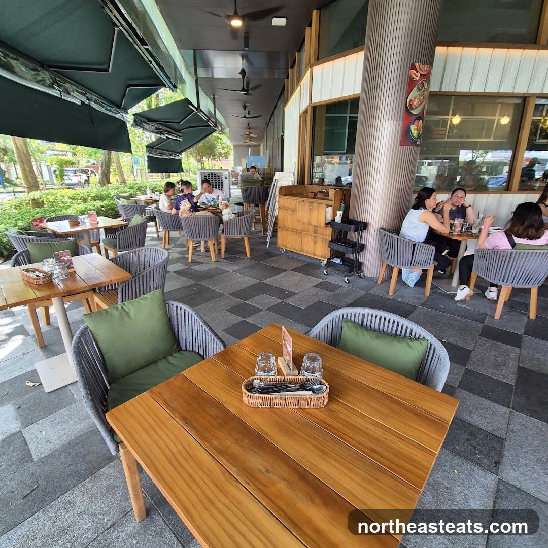Outdoor Seating Area of a Restaurant