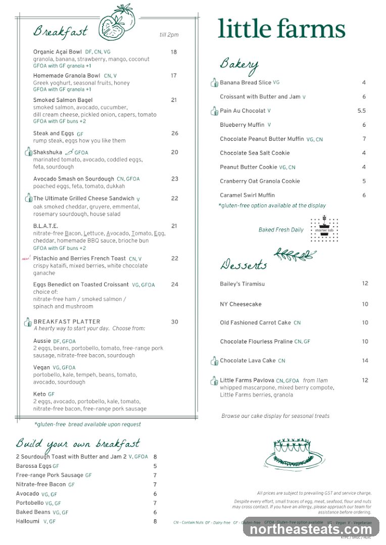 Little Farms Menu