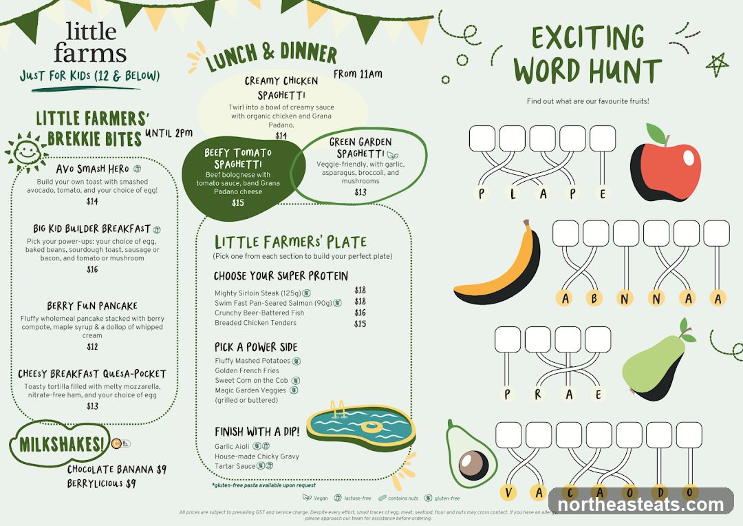 Little Farms Menu