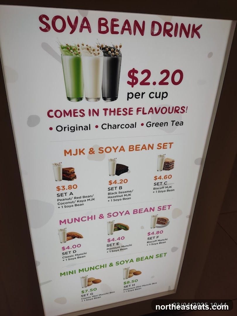 Soya Bean Drink Menu