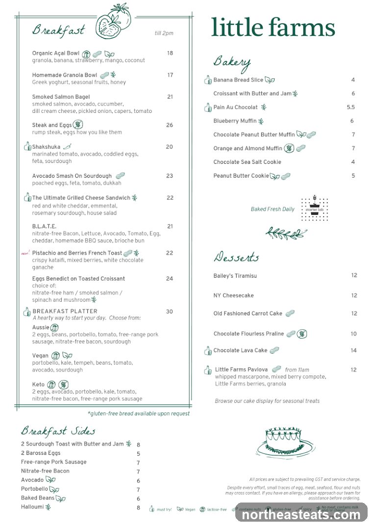 Little Farms Menu