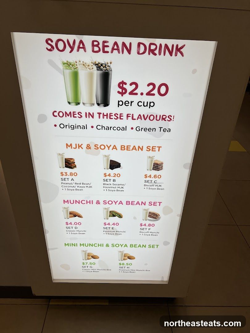Soya Bean Drink Menu
