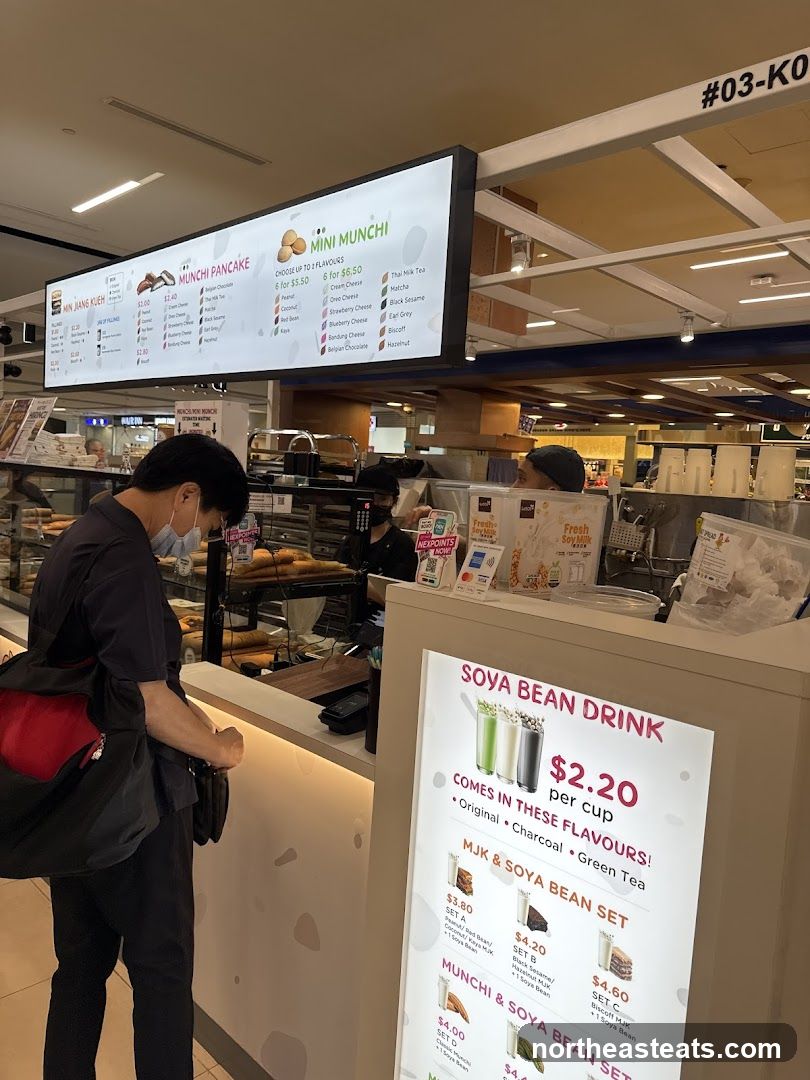 Munchi Pancake and Soya Bean Drink Menu