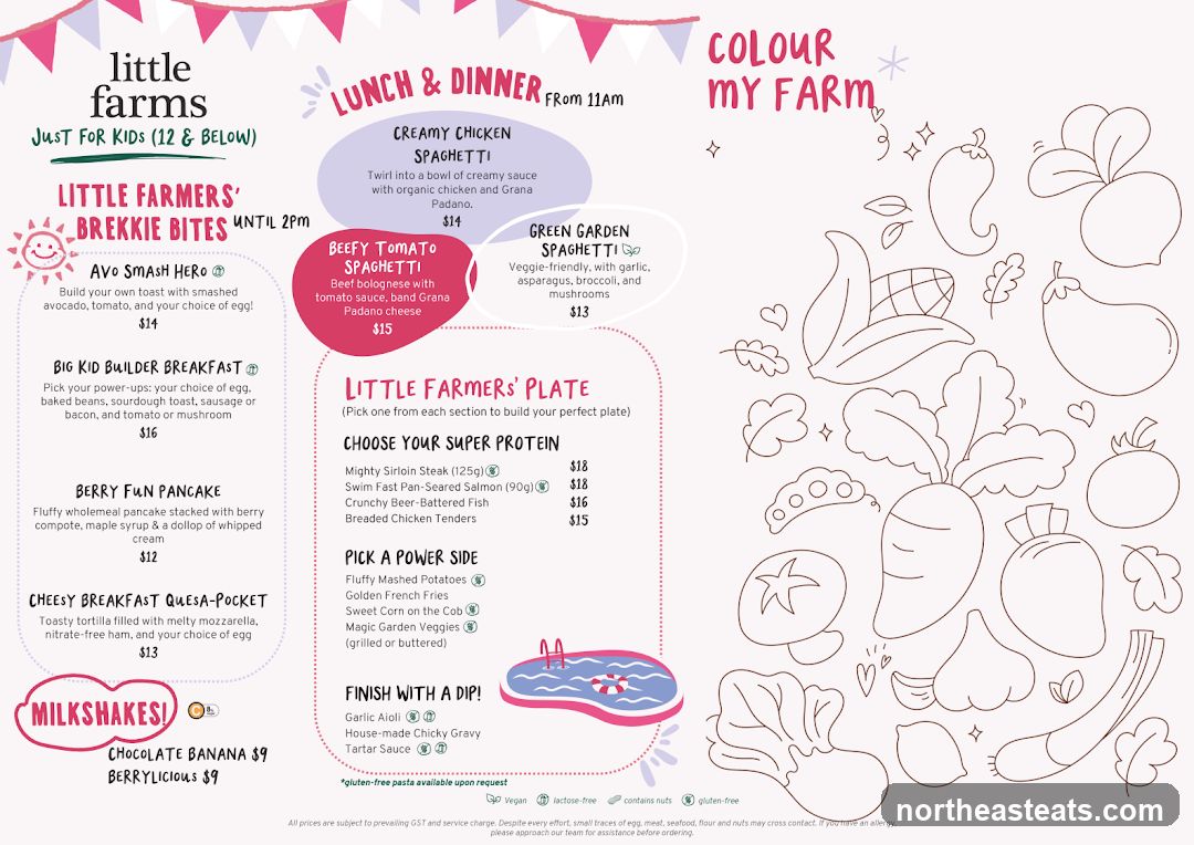 Little Farms Lunch & Dinner Menu
