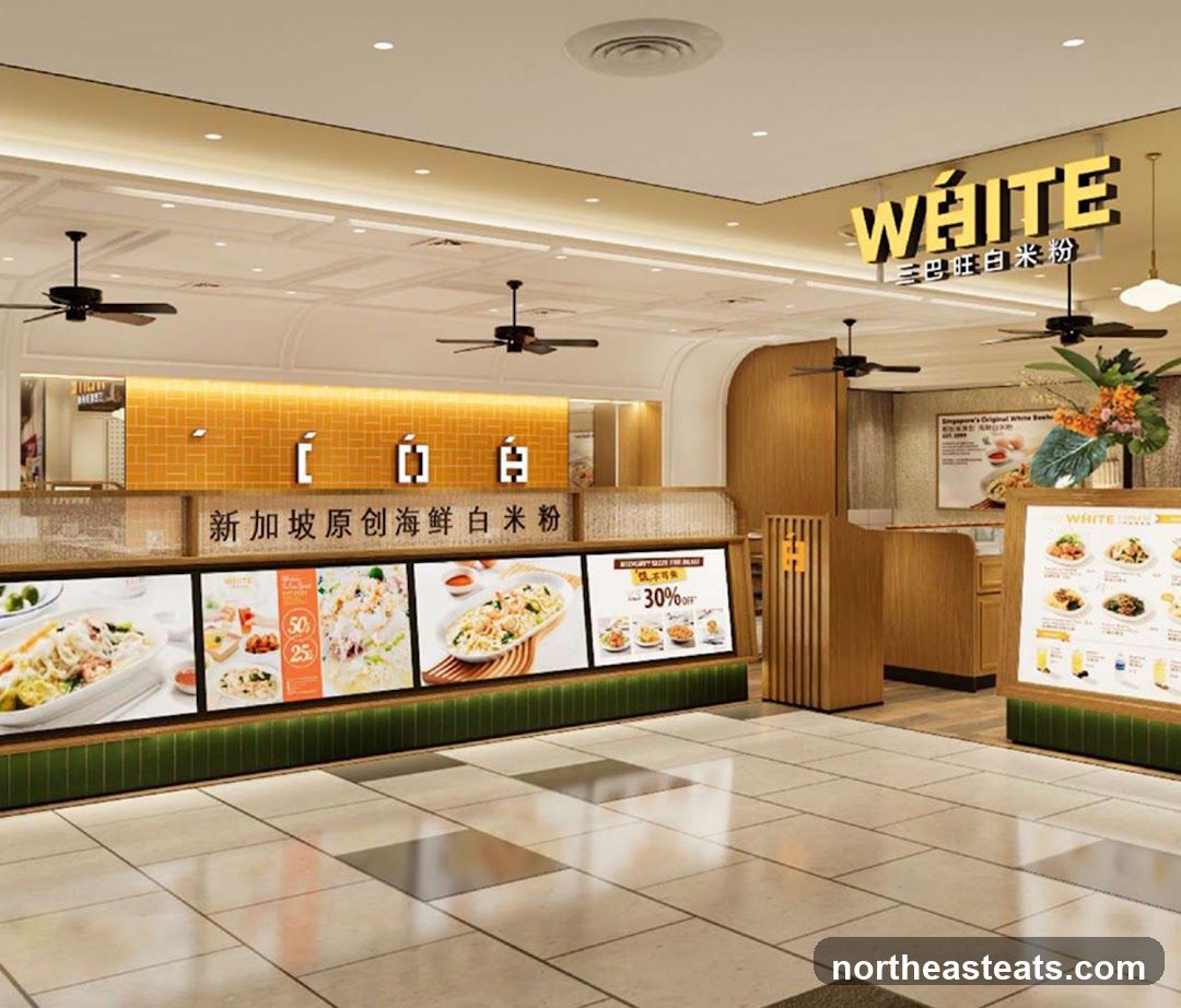 Restaurant Interior with Food Displays
