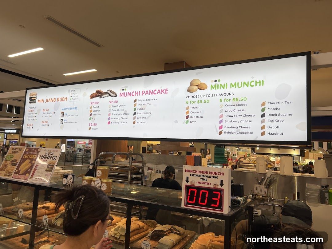 Munchi Pancake and Mini Munchi Menu