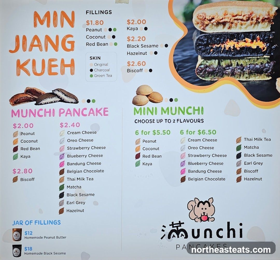 Munchi Pancakes Menu