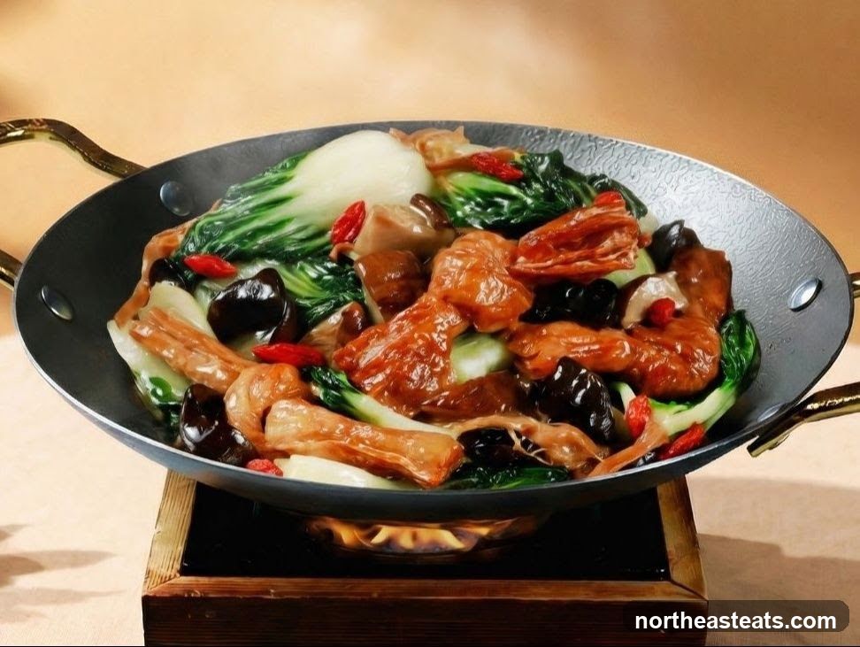 Braised Dish with Bok Choy and Mushrooms