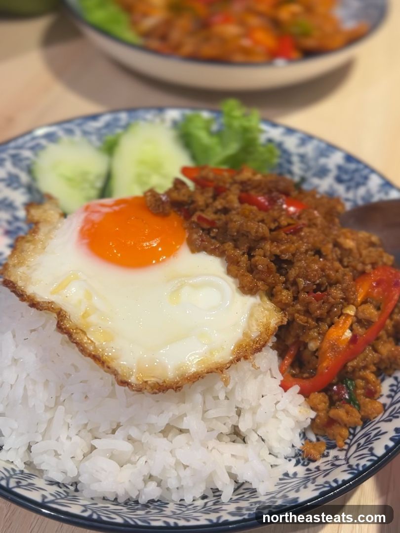Minced Meat with Rice and Fried Egg