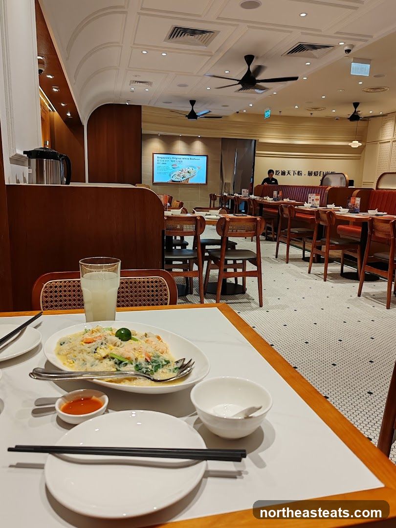 Restaurant Interior with Food