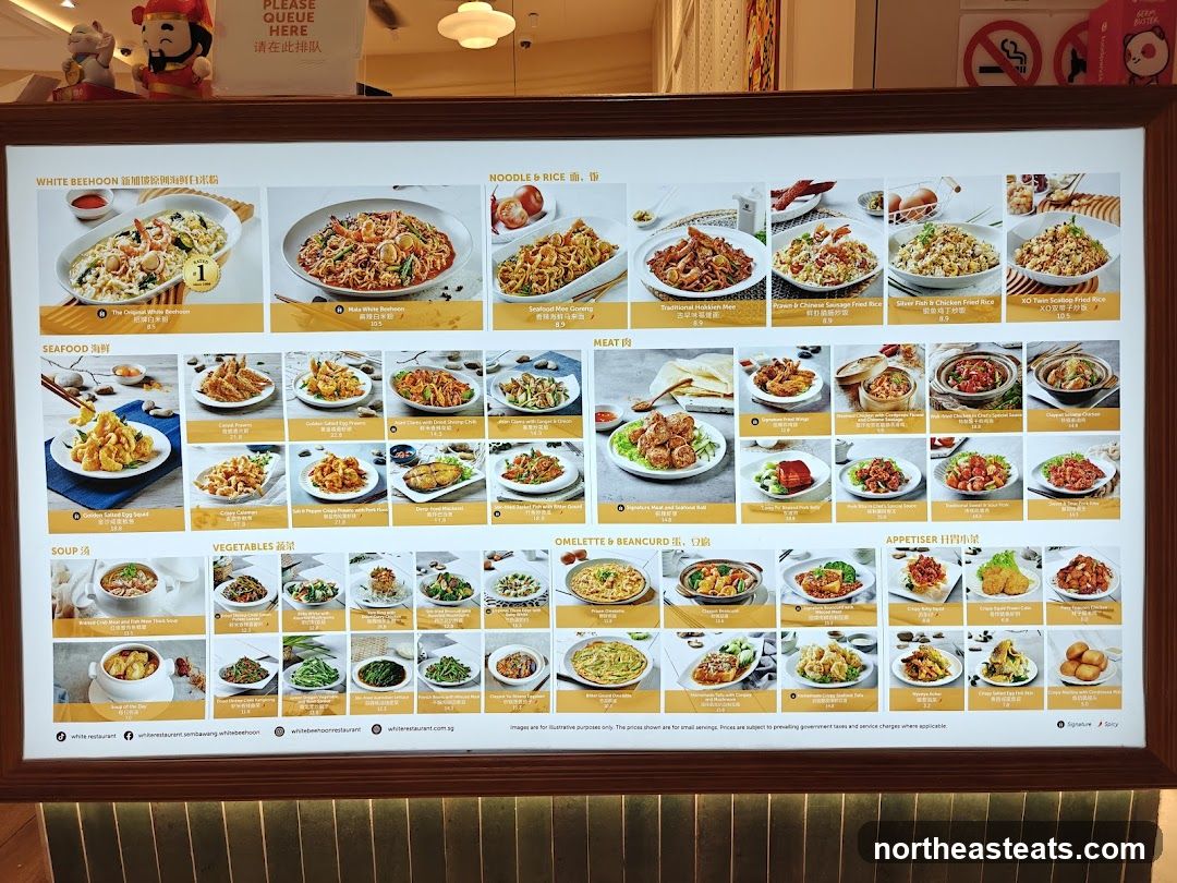 White Beehoon Menu