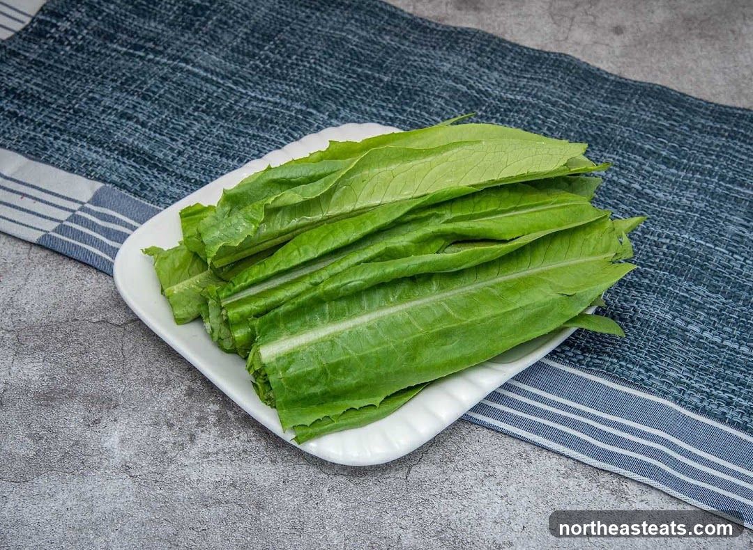 Romaine Lettuce on a Plate