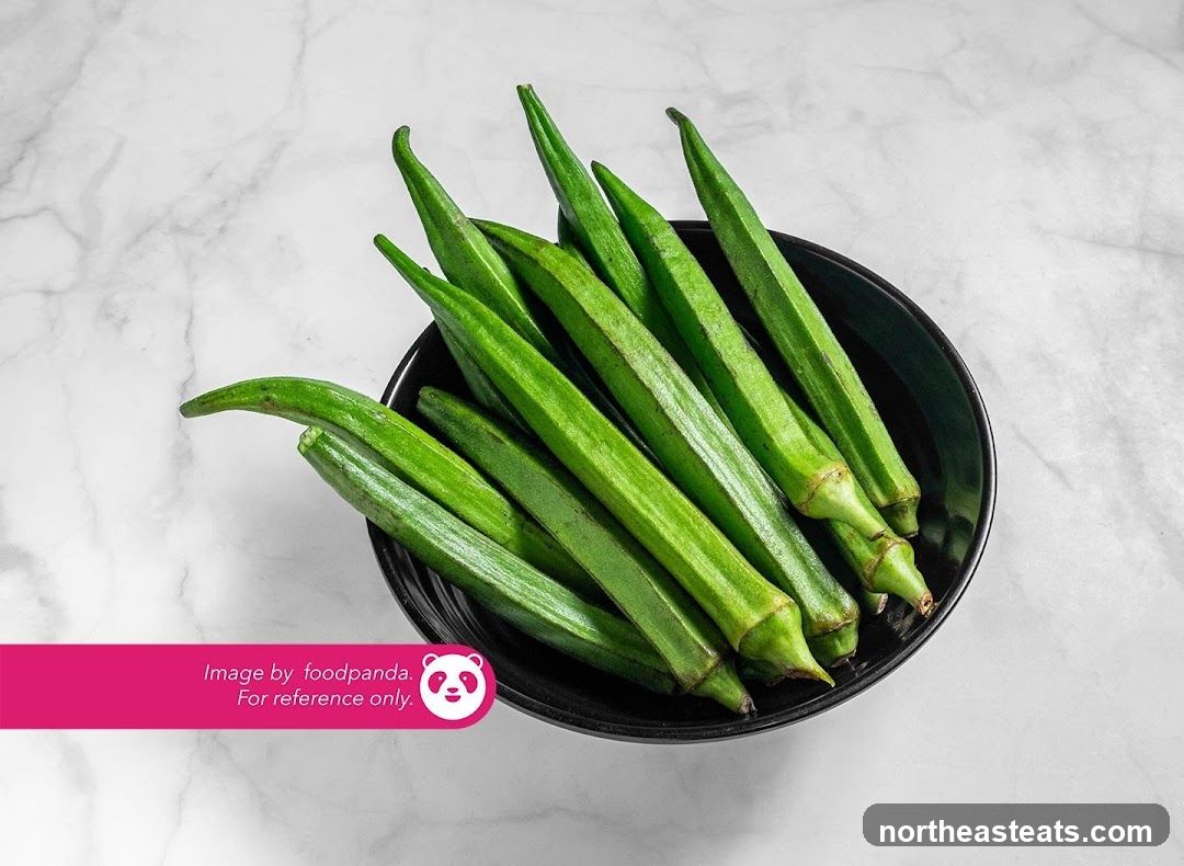 Okra in a Bowl