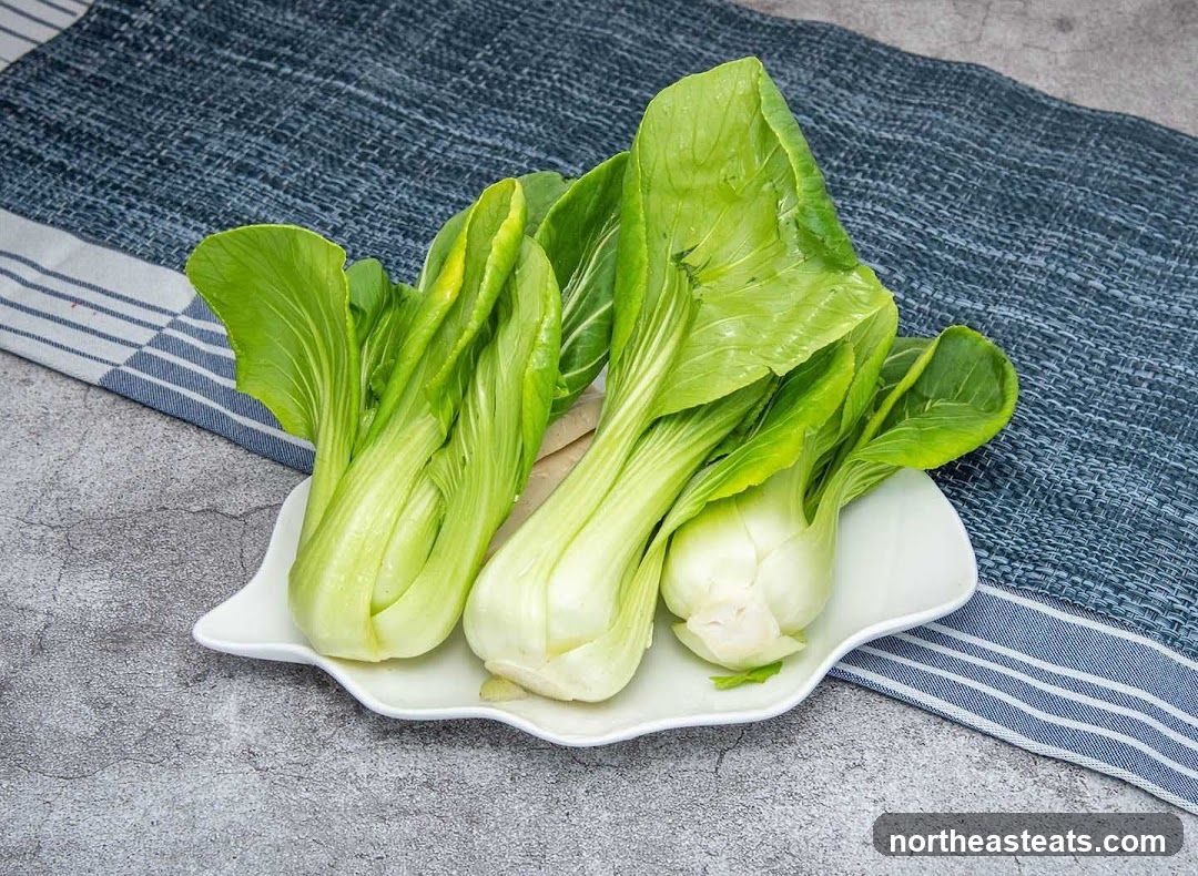 Bok Choy on a Plate