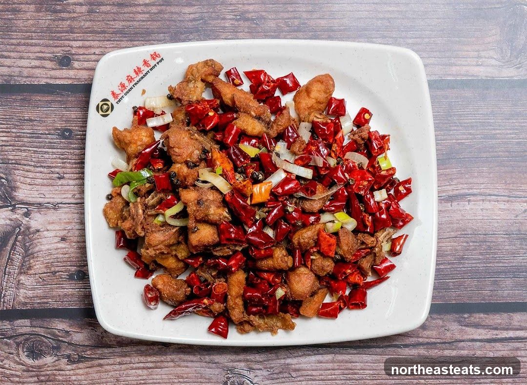 Spicy Fried Chicken with Chilies