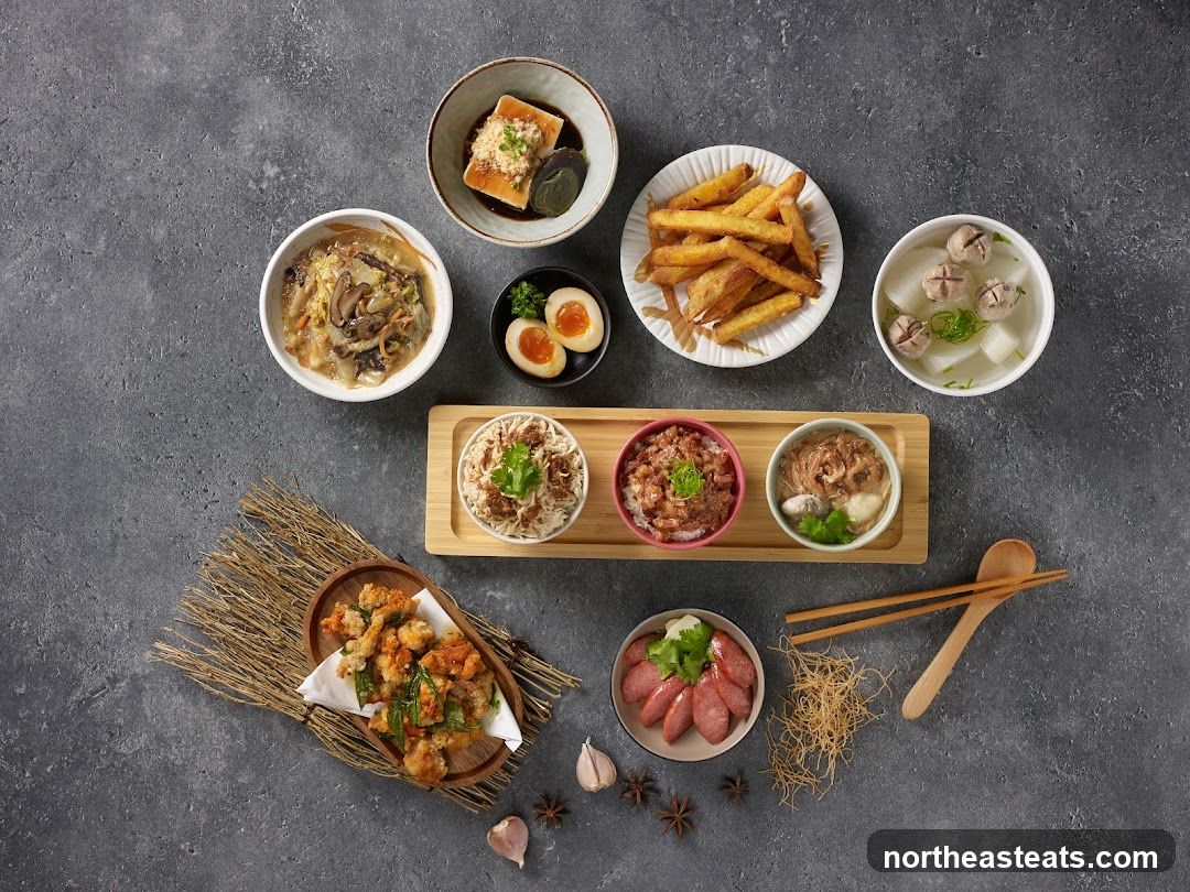 Assortment of Taiwanese Dishes