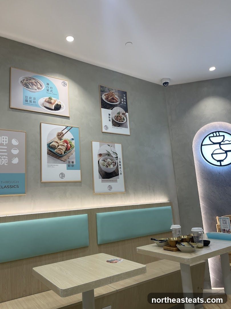 Restaurant Interior with Food Posters
