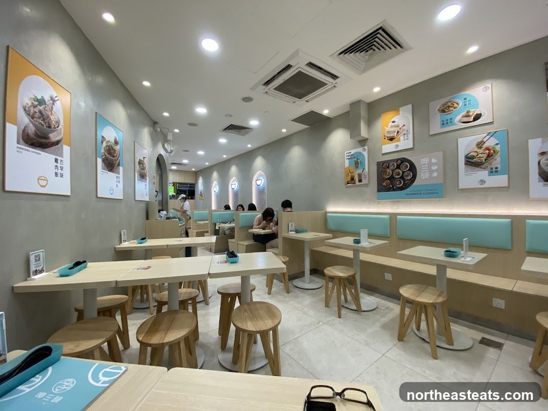 Restaurant Interior with Taiwanese Classics Display