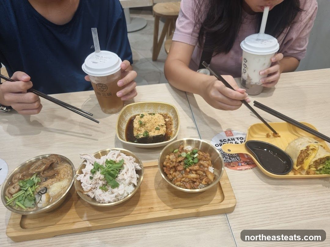 People eating at a restaurant