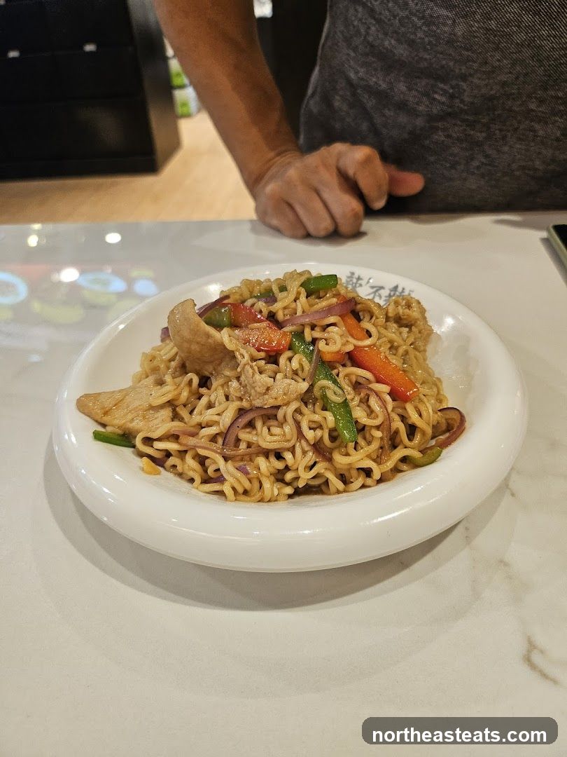 Noodle Dish with Vegetables and Meat