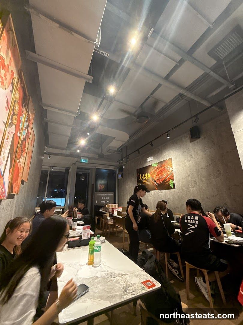 Restaurant Interior with Diners