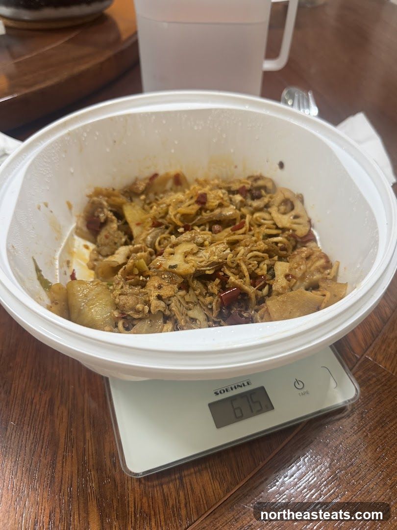Food on a scale
