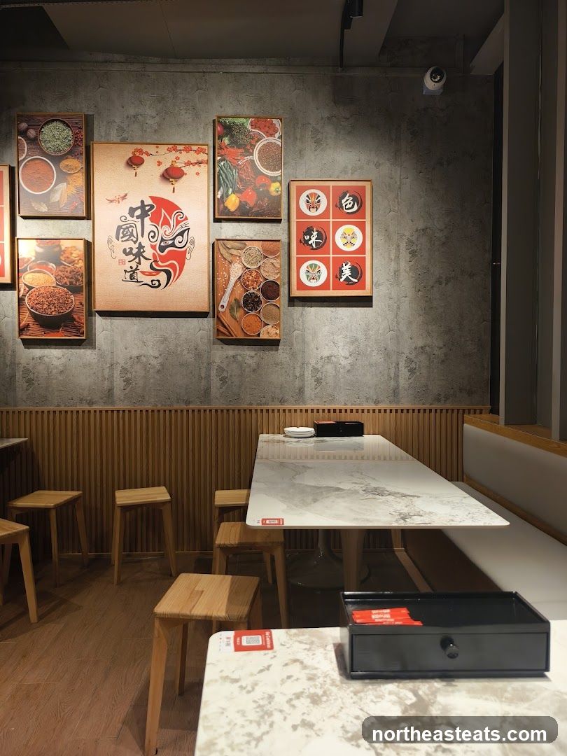 Restaurant Interior with Artwork