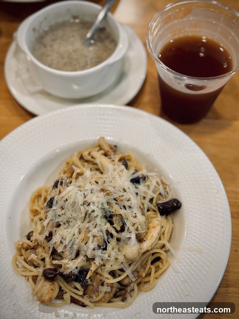 Mushroom Pasta and Soup