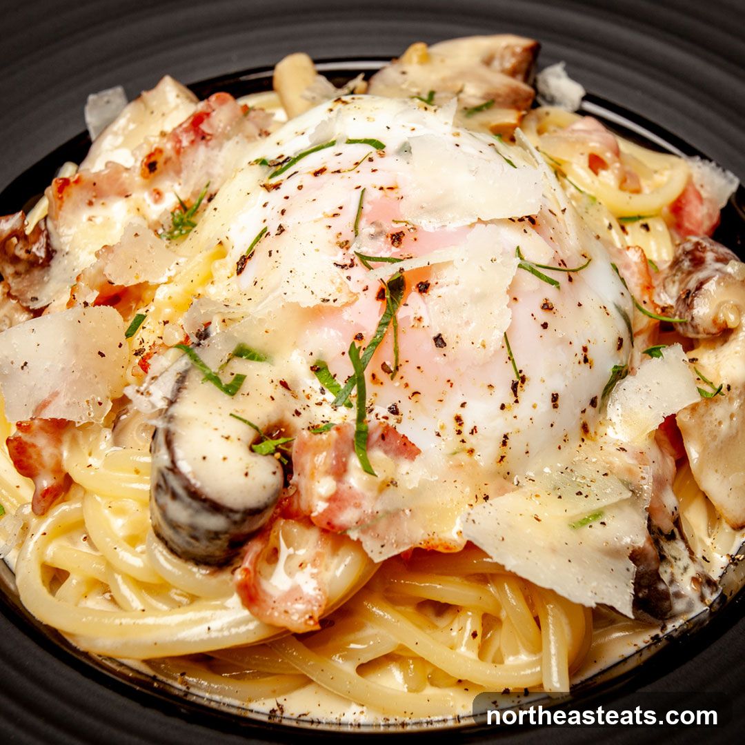 Spaghetti Carbonara with Egg and Bacon