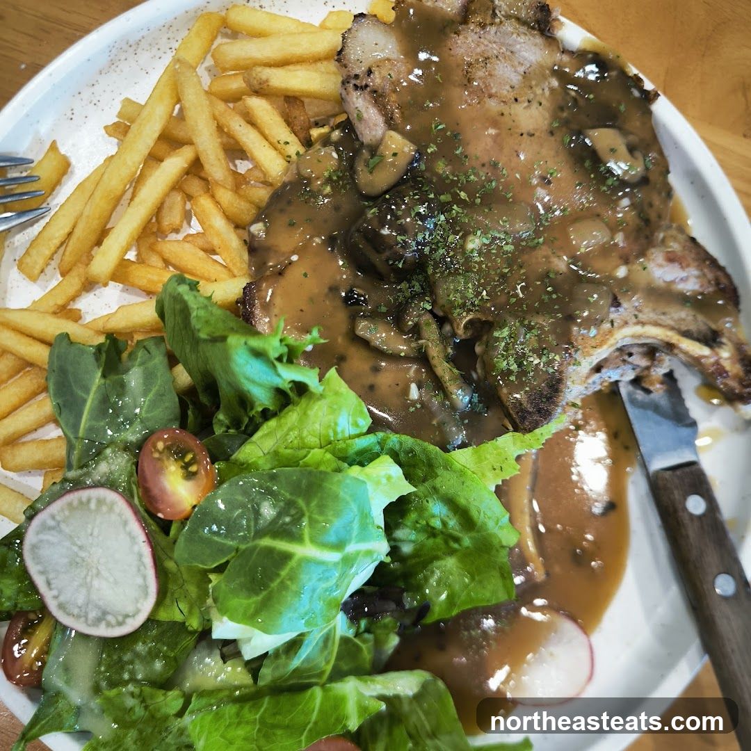 Pork Chop with Fries and Salad