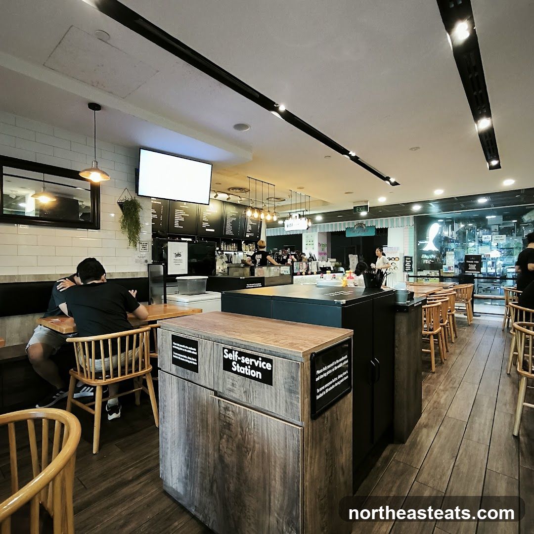 Cafe Interior with Self-Service Station