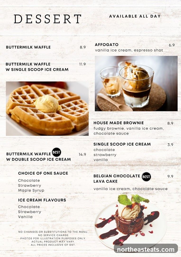 Dessert Menu