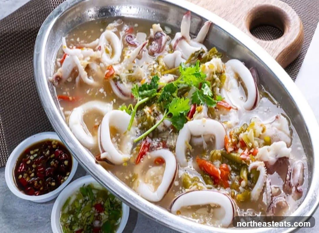 Steamed Squid with Lime and Chili