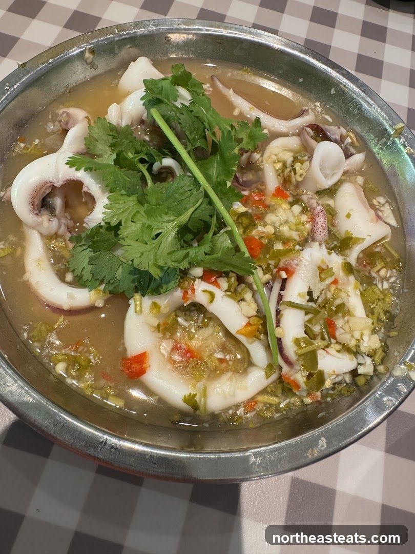 Steamed Squid with Lime and Chili